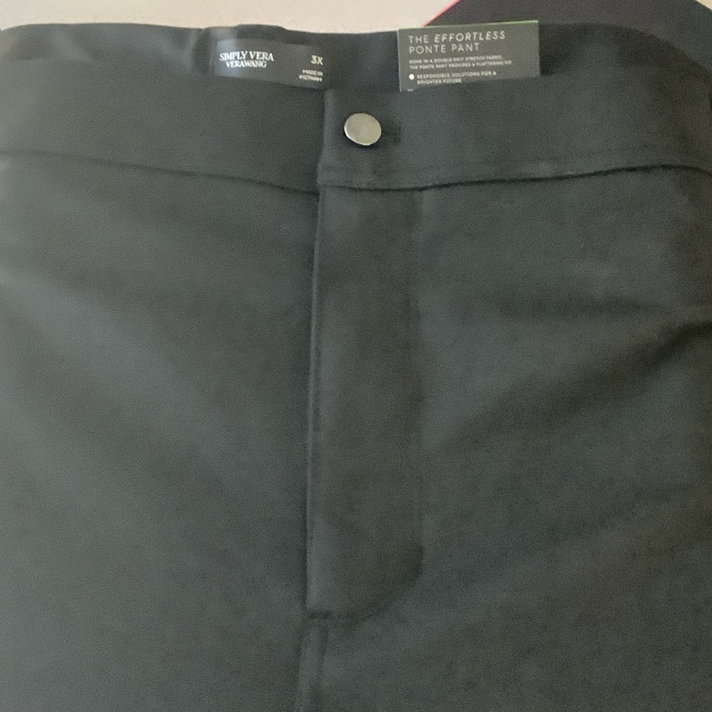 Simply Vera Vera Wang Black Effortless Ponte Pants